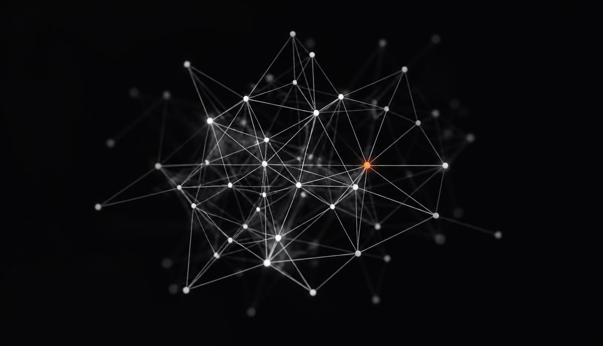Abstract visualisation of a compact neural network